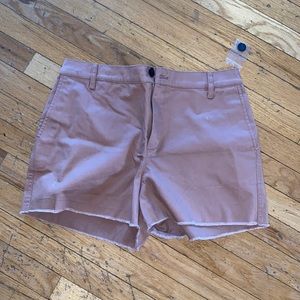 Madewell Mauve Pink Cotton Bermuda Shorts